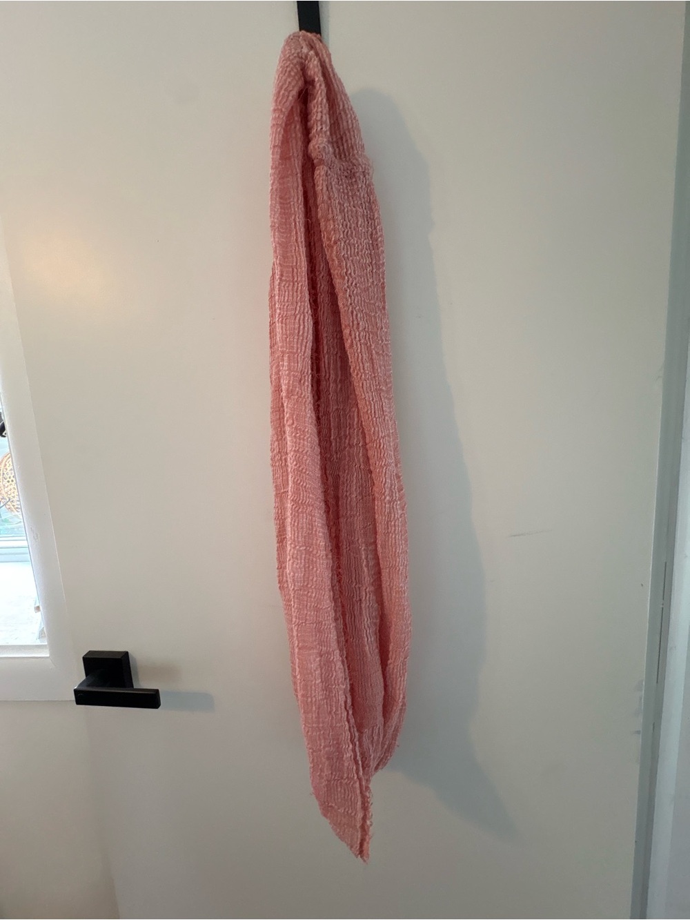 Maurices Pink Crinkle Gauze Scarf, accessory, Lightweight Textured Wrap, School,